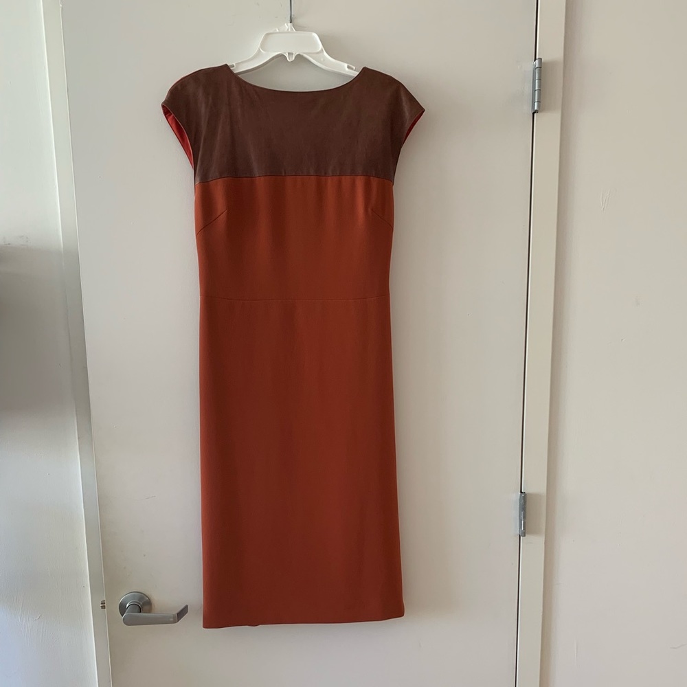 Elegant Rachel Roy knee length dress w leather - Picture 5 of 8